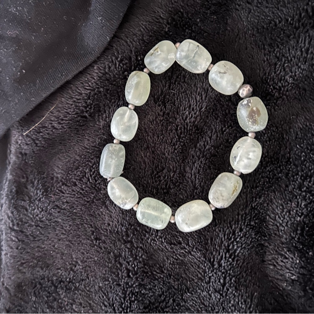 Silpada green and silver Beaded Bracelet